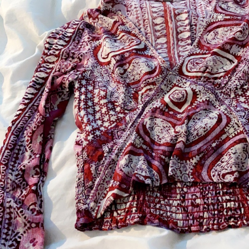 Free people cropped long sleeve top
